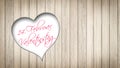 Heart with the word `valentines day ` in German Royalty Free Stock Photo