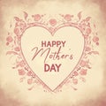 A heart with the words happy mother\'s day card design, greeting card, wishing card ai generative