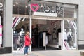 Heart Yours clothing store shop entrance on shopping high street Royalty Free Stock Photo