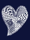 Heart zentangle