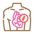 heartache color icon vector illustration