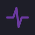 Heartbeat animation effect flat gradient fill ui icon for dark theme