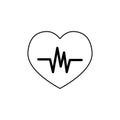 Heartbeat cardio symbol