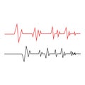 Heartbeat Cardiogram Icon Vector Logo Royalty Free Stock Photo
