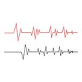 Heartbeat Cardiogram Icon Vector Logo