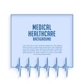Heartbeat cardiograph lines medical and healthcare background