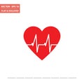 Heartbeat flat icon