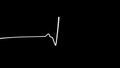 Heartbeat flatline. Red heartbeat line on EKG screen