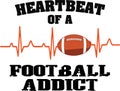 Heartbeat Football Addict graphic design