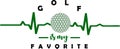 Heartbeat golfer. Golf Ball. VECTOR Royalty Free Stock Photo