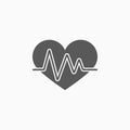 Heartbeat icon, heart, healthcare, health