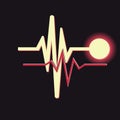 Heartbeat icon. Vector