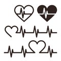 Heartbeat icons, Electrocardiogram