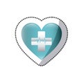 heartbeat inside cross icon