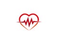 Heartbeat inside the heart the cardiology for logo