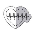 heartbeat inside heart icon