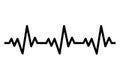 Heartbeat line icon. Heart rhytm. ECG. Cardiogram Royalty Free Stock Photo