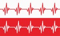 Heartbeat line illustration, Pulse trace, ECG or EKG Cardio graph symbol for Healthy and Medical Analysis vector illustration Royalty Free Stock Photo