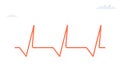 Heartbeat line. Pulse trace. Cardio symbol. Healthy and Medical concept. Vector image Royalty Free Stock Photo