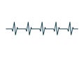 Heartbeat line. Pulse trace. Cardio symbol. Healthy and Medical concept. Vector image Royalty Free Stock Photo