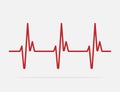 Heartbeat line vector icon