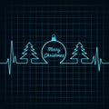 Heartbeat make Christmas symbols