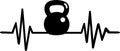 Kettlebell heartbeat line