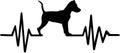 Miniature Pinscher pulse with silhouette