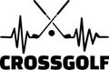 Crossgolf heartbeat line Royalty Free Stock Photo