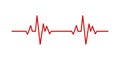 Heartbeat pulse line vector  health medical concept for graphic design, logo, web site, social media, mobile app, ui illustration Royalty Free Stock Photo