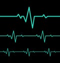 Heartbeat Rate and Pulse Line Seamless Pattern Background . Vector Royalty Free Stock Photo