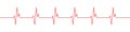 Heartbeat red line icon. Heart pulse, rhythm vector icon