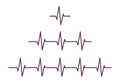 Heartbeat set line. Pulse trace. Cardio symbol. Healthy and Medical concept. Vector image Royalty Free Stock Photo