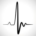 Heartbeat Shape Illustration black