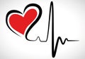 Heartbeat Shape Illustration