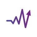 Heartbeat sign with arrow up. Vector illustration. The concept of health. clean design Royalty Free Stock Photo