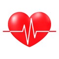 Heartbeat sign, medical cardiogram