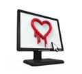 Heartbleed Bug in Computer Screen Royalty Free Stock Photo