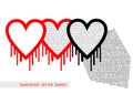 Heartbleed openssl bug vector shape Royalty Free Stock Photo