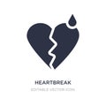 heartbreak icon on white background. Simple element illustration from Shapes concept