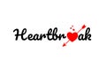 heartbreak word text typography design logo icon