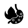 Heartburn black glyph icon