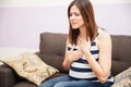 Heartburn during pregnancy Royalty Free Stock Photo