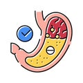 heartburn relief gastroenterologist color icon vector illustration