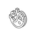 heartburn relief gastroenterologist isometric icon vector illustration