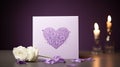 heartfelt purple font Royalty Free Stock Photo