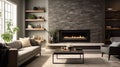 hearth fireplace installation Royalty Free Stock Photo