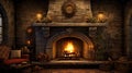 hearth fireplace room