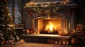 hearth fireplace winter