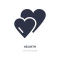 hearth icon on white background. Simple element illustration from UI concept